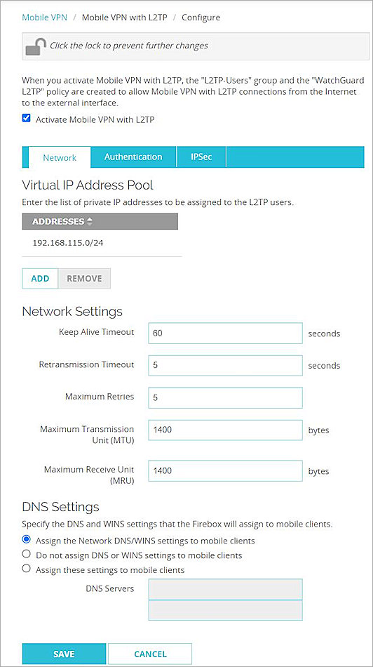 Screen shot of the Network tab